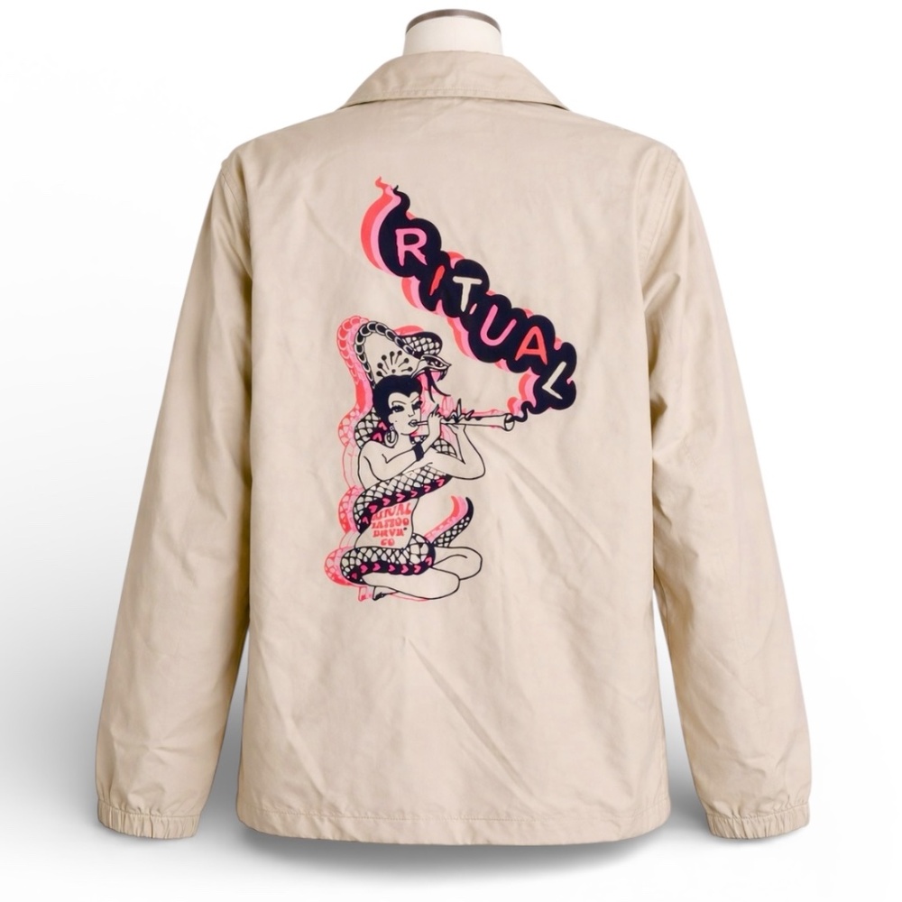NEW RITUAL TATTOO Denver Colorado Wind Breaker Jacket SIZE MENS SMALL